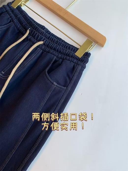 一条过冬！加绒加厚复古明显牛仔阔腿裤！ 商品图13