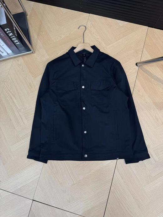 D120813Twill Utility纯色拒水舒展系扣翻衬衫式翻领夹克男款 商品图3