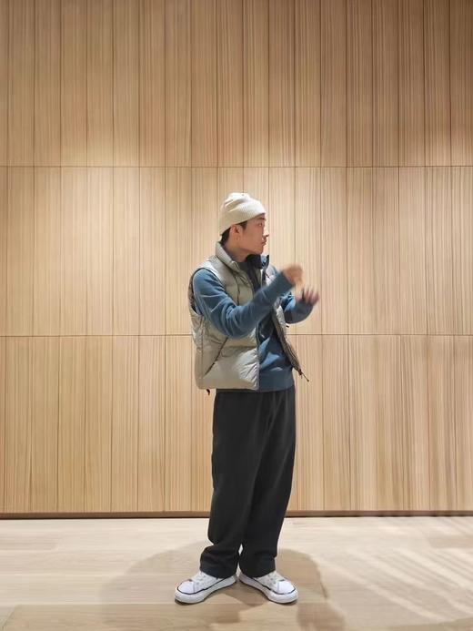 D120870松弛感直筒雨花绒加棉毛呢卫裤休闲裤 商品图5