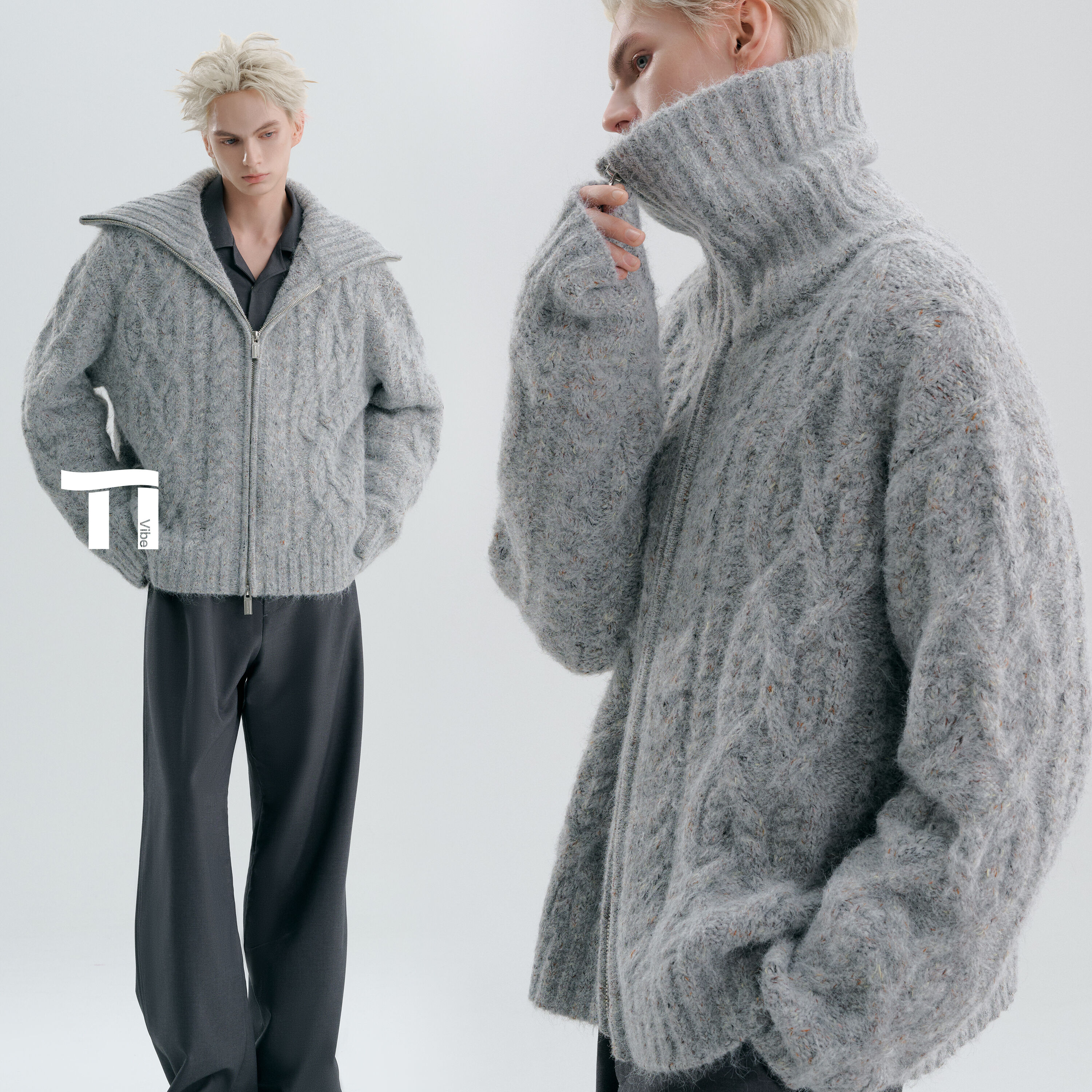 启世录TIWILLTANG“柔谧淼泌”理性拥抱谧领枢温屿绒织弥慵懒毛衫