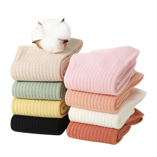 SYWY-X09  【1双】中筒秋冬纯棉袜子女士抗菌防臭吸汗运动休闲袜全棉防滑女春秋季棉 商品图4