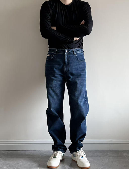 原单正品CK25年秋冬90系列男士美式复古磨绒加绒牛仔裤12.6 商品图2