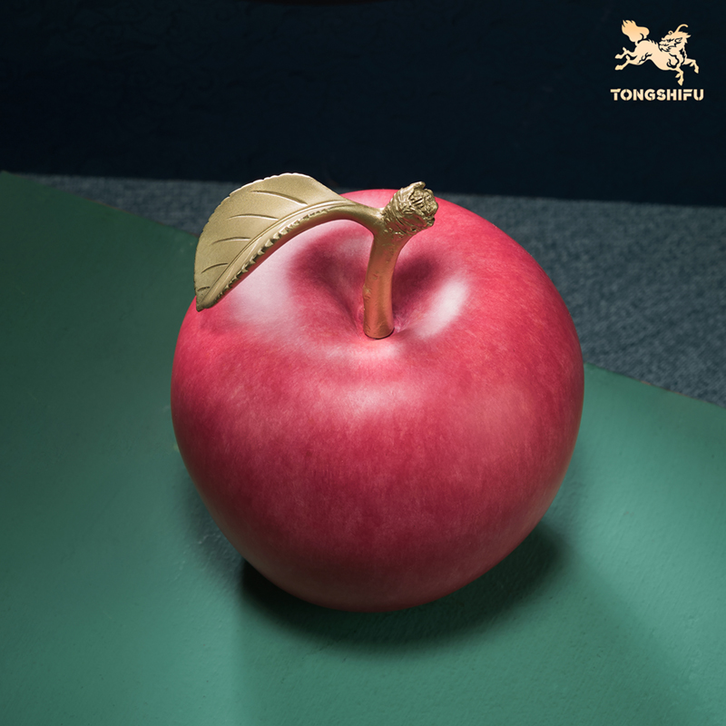 铜师傅《吉祥苹果》客厅平安果铜摆件 家居装饰工艺品 乔迁礼物