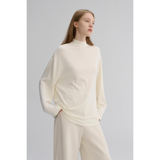 MAISON CECILE 四色|秋冬软糯亲肤半高领松弛慵懒感宽松百搭上衣 商品图0