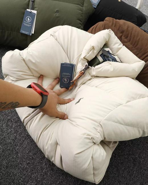 D120806格纹布长袖拉链灯芯绒立领羽绒服男女同款 商品图5