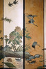 独角鹿西洋古董 20世纪中国出品湖畔仙鹤主题金地款彩雕漆六曲屏风 商品缩略图7