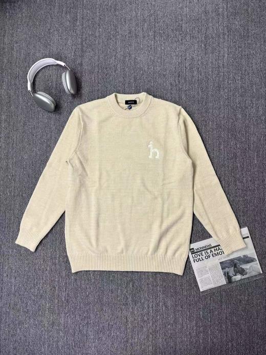 D120852通勤休闲自如切换圆领舒适亲肤两色羊毛衫 商品图5