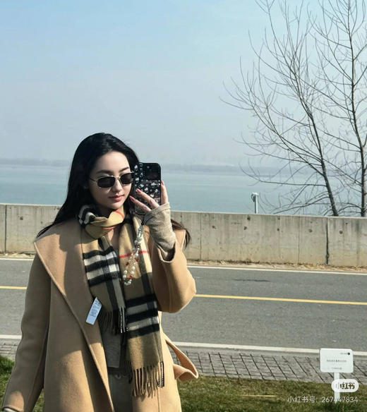 bbr水波纹格子围巾羊绒围巾 商品图7