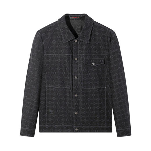 【泡泡纱肌理】柒牌翻领印花工装25春季新品四合扣中青年休闲夹克130K70070 商品图4