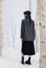 ESTELLICA 灰色气质围脖羊毛呢子大衣外套 21660 商品缩略图3
