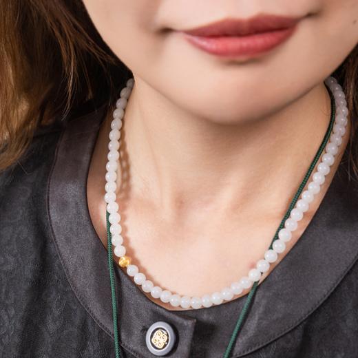 菜菜家白月光和田玉项链|新疆且末特级白+猫眼金珠，油润细腻 商品图1