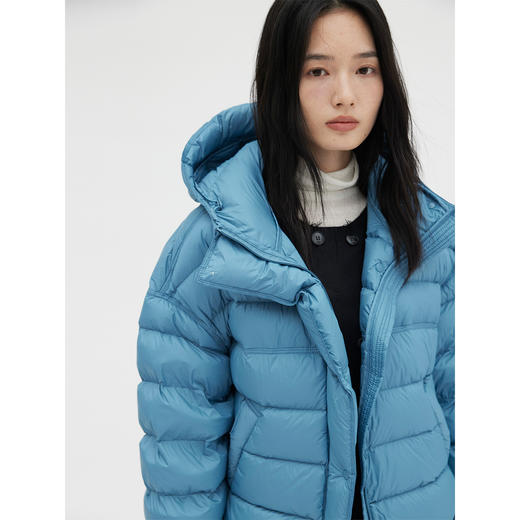 HeyDress绗线宽松连帽短款羽绒服 商品图2