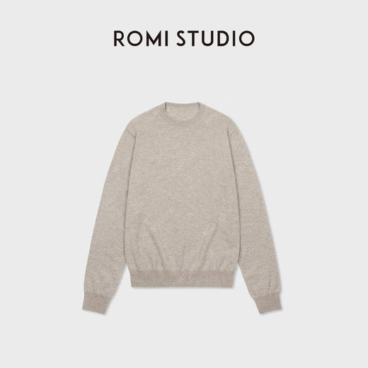 ROMI STUDIO”高支数羊绒羊毛“细腻柔软宽松灰套头毛衫 RWCASU6754 商品图1