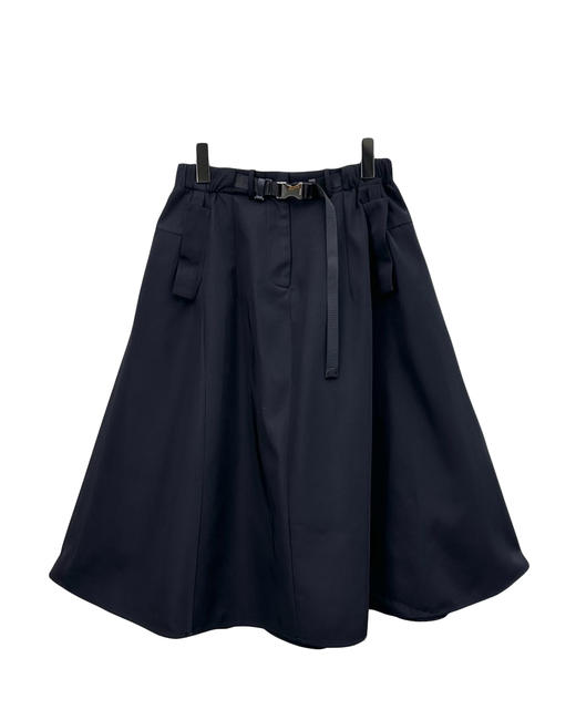 女款尼龙腰带中长半裙 可配套装he020 商品图0