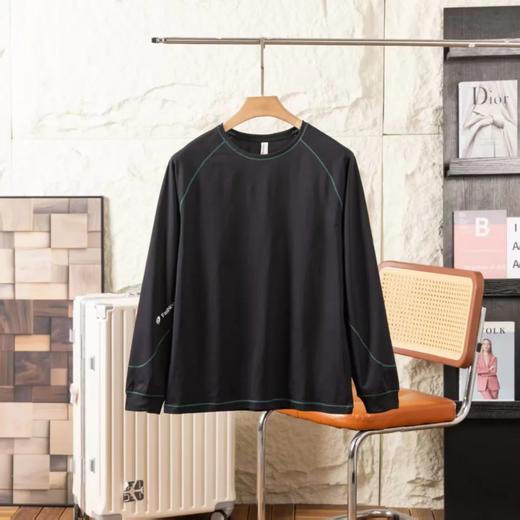 山系机能风潮T男女同款印花LOGO长袖T恤 商品图2
