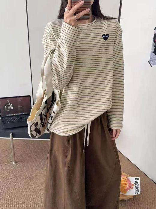 D120857亲肤不扎人兔毛细腻柔滑条纹打底衫 商品图8