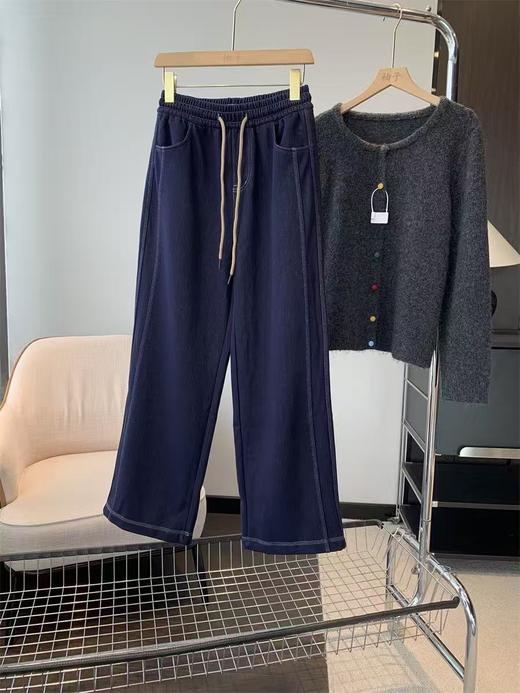 一条过冬！加绒加厚复古明显牛仔阔腿裤！ 商品图4