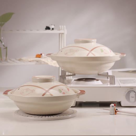 【鱼萝欢鲜浅煲】陶煲王新款陶瓷煲仔饭专用砂锅广东啫啫煲浅口土沙锅耐高温可干烧 商品图5