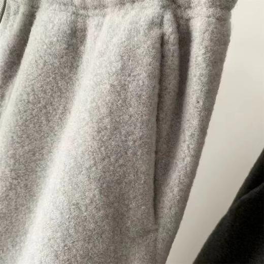 D120870松弛感直筒雨花绒加棉毛呢卫裤休闲裤 商品图12