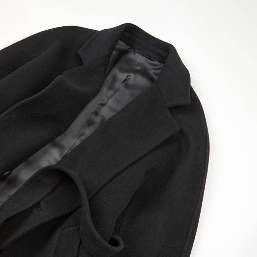 ROMI STUDIO秘鲁羊驼超细澳毛西装领收腰毛呢大衣外套RWCWW87287 商品图2