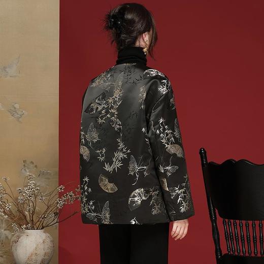 新中式中国风羽绒服，织锦缎提花百搭款OY24388 商品图4