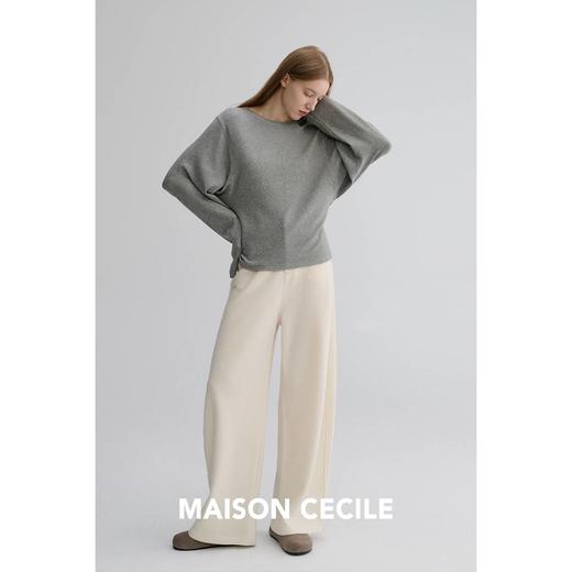 MAISON CECILE 四色|磨毛超糯温暖亲肤松弛蝙蝠袖含羊毛打底上衣 商品图4