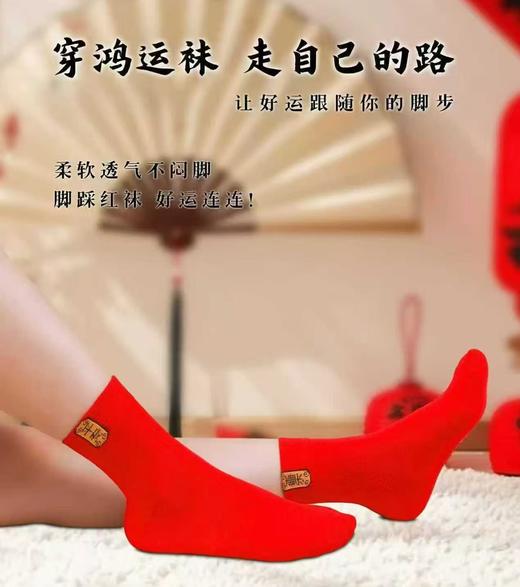 SL竹纤维女士踩小人鸿运袜262 商品图0