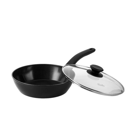 菲仕乐瓷安24厘米舒适不粘煎锅（含玻璃盖）-黑色星空底  190100240000 商品图1