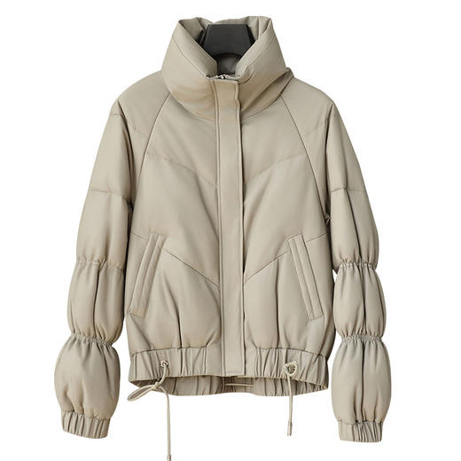 丁摩 绵羊皮真皮羽绒服鹅绒服美拉德海宁皮草外套QH2465 商品图4