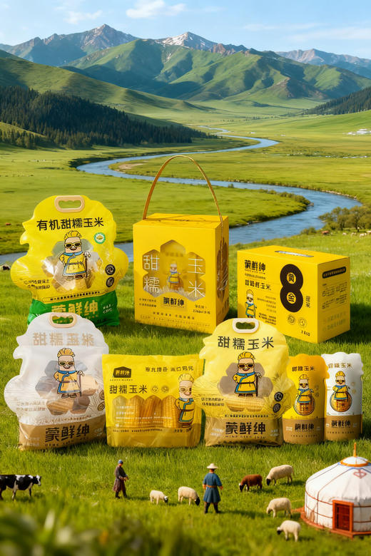 【风味人间】内蒙古特产 甜糯玉米有机糯玉米 来自河套平原黄金玉米带 口感甜糯 商品图8