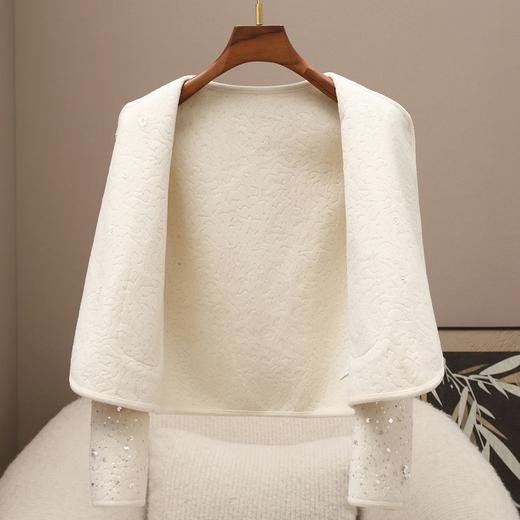 断码清仓价HH 25111310新款81.3%羊毛双面尼外套休闲圆领双排扣上衣 商品图3