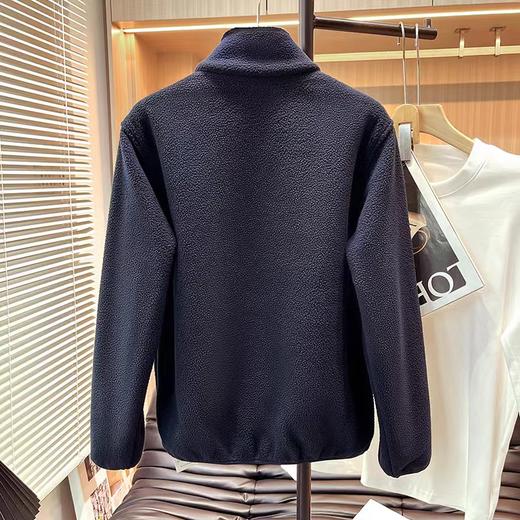 D120862美式复古羊羔毛立领外套bm风修身显瘦百搭开衫上衣女 商品图11