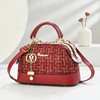 雀说 红色小香风女士手拎包高级感百搭单肩女包T0808 商品缩略图0