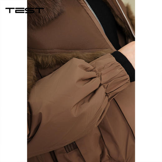 冬上新轻奢棕狐狸毛领皮草拼接鹅绒服2254165 商品图3