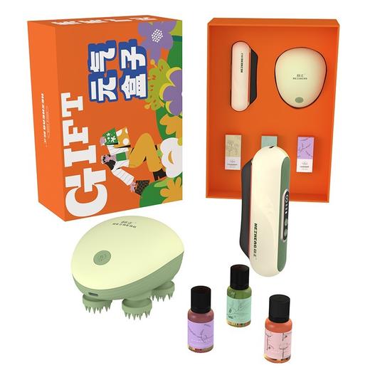 和正元气盒子HZ-BOX-3（1个头部按摩器+1个电动刮痧仪+三罐精油） 商品图1