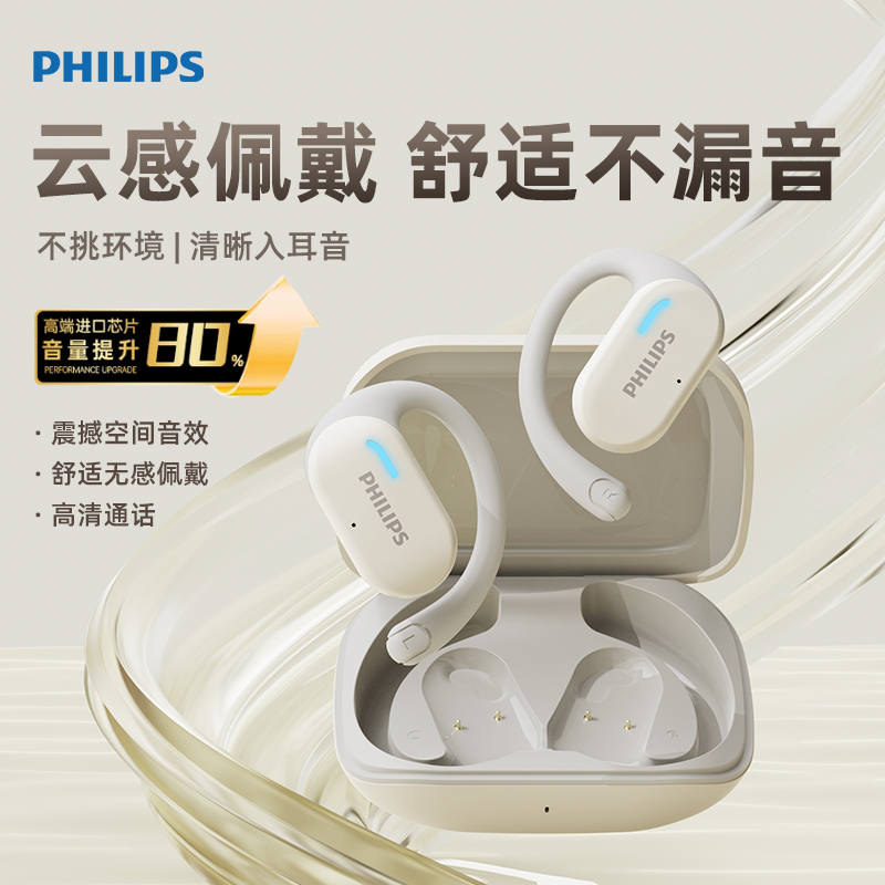 飞利浦蓝牙真无线挂耳式开放式夹式耳机  TAT1769