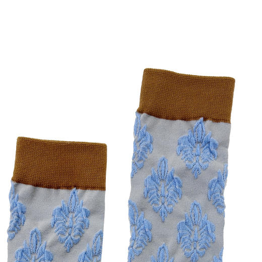 谜底中筒袜2026春季新品复古浮雕袜精致提花拼色袜子女261MQ0409 商品图1