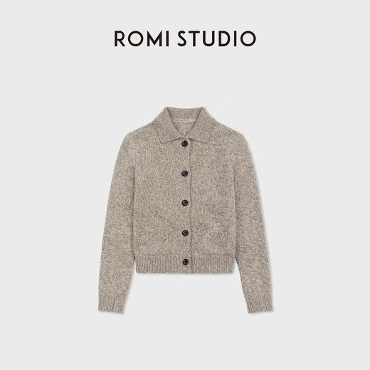 ROMI STUDIO“老钱腔调”丝光羊毛混纺牛角扣开襟毛衫 RWCWSG7200 商品图0