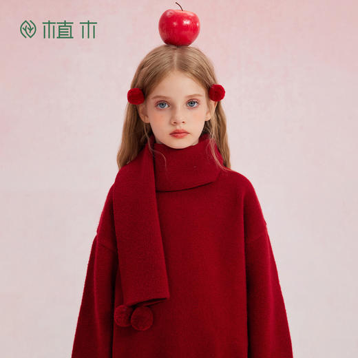 【年服】植木女童毛球设计套头毛衣55M053030 商品图1