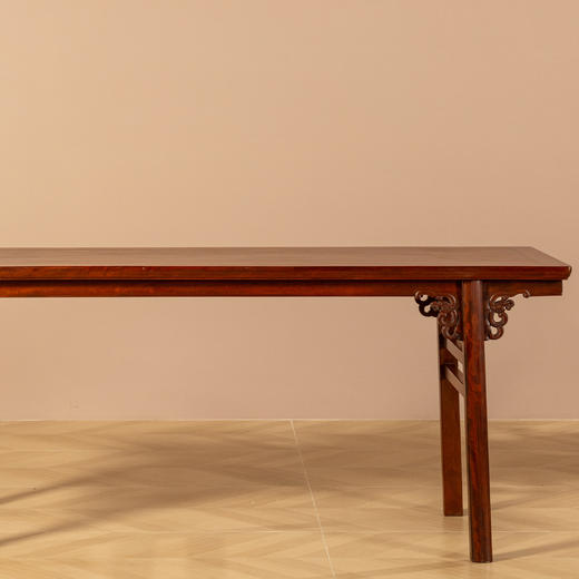 二十世纪	硬木夹头榫螭龙纹平头案 商品图4