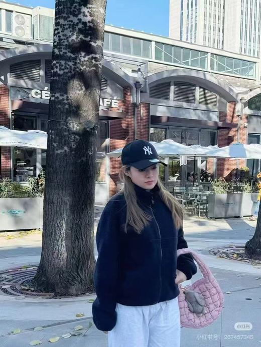 D120862美式复古羊羔毛立领外套bm风修身显瘦百搭开衫上衣女 商品图9