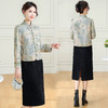 QYM 7258076新中式改良旗袍式两件套连衣裙夹棉外套打底裙套装 商品缩略图3