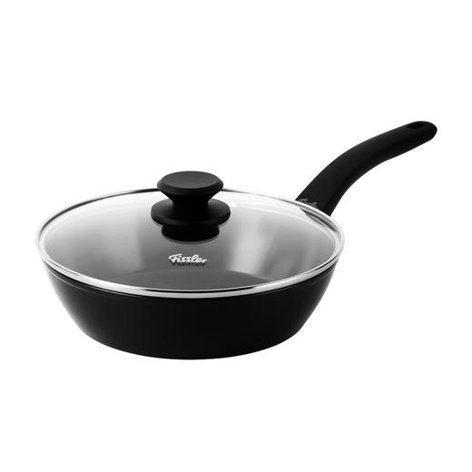 菲仕乐瓷安24厘米舒适不粘煎锅（含玻璃盖）-黑色星空底  190100240000 商品图0