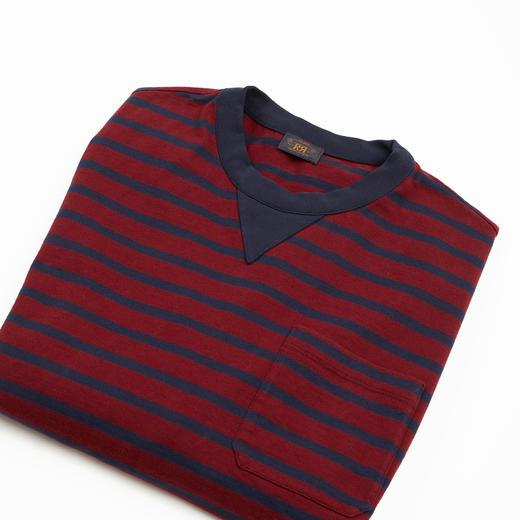 ROMI STUDIO “舒适气质”条纹棉质撞色V领针织上衣 RWDSSU1540 商品图9