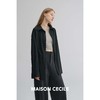 MAISON CECILE 秋冬极简静奢精纺羊毛加厚松弛感随性气质翻领衬衫 商品缩略图2