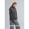 MAISON CECILE 两色|羊毛厚织极简立领通勤保暖百搭拉链针织外套 商品缩略图2