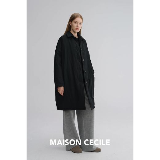 MAISON CECILE 两色|冬日极简夹棉风衣感厚实保暖松弛百搭棉服外套 商品图2