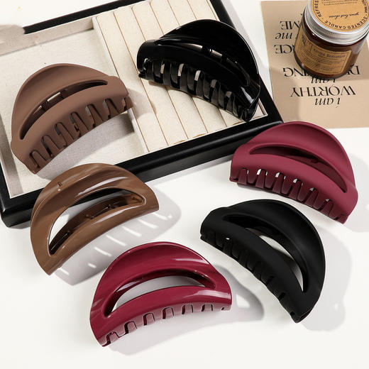 丁摩 软硅胶鲨鱼夹安全不硌头抓夹女高级感后脑勺盘发夹子5ZF-1104 商品图0