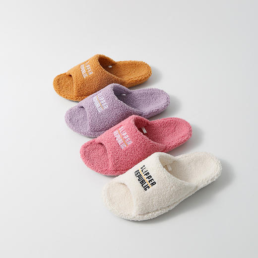 【泰迪绒秋冬季柔软保暖盆底开口棉拖】 防滑居家室内毛毛棉拖鞋 商品图8