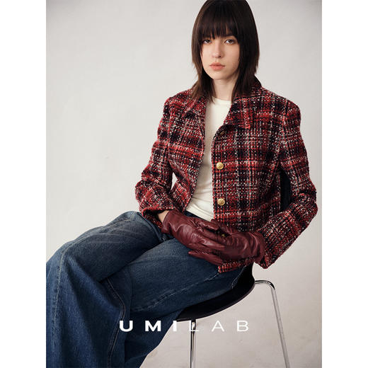 UMILAB｜璀璨*celi*e同源羊毛棉面料 立裁VTG小香外套C1006W 商品图2